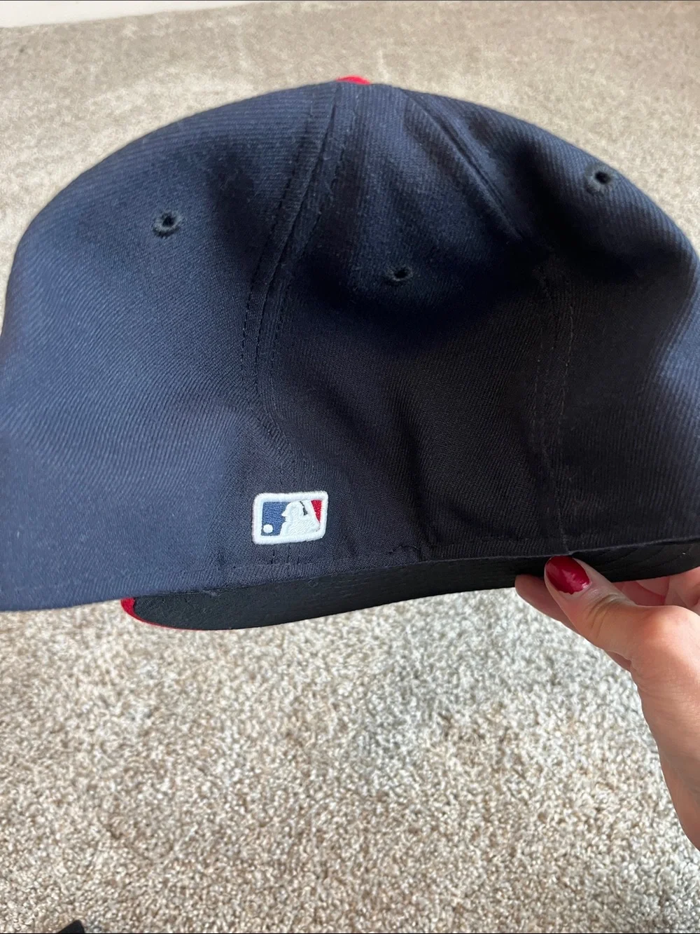 New Era Navy and Red Cardinal Logo Snapback